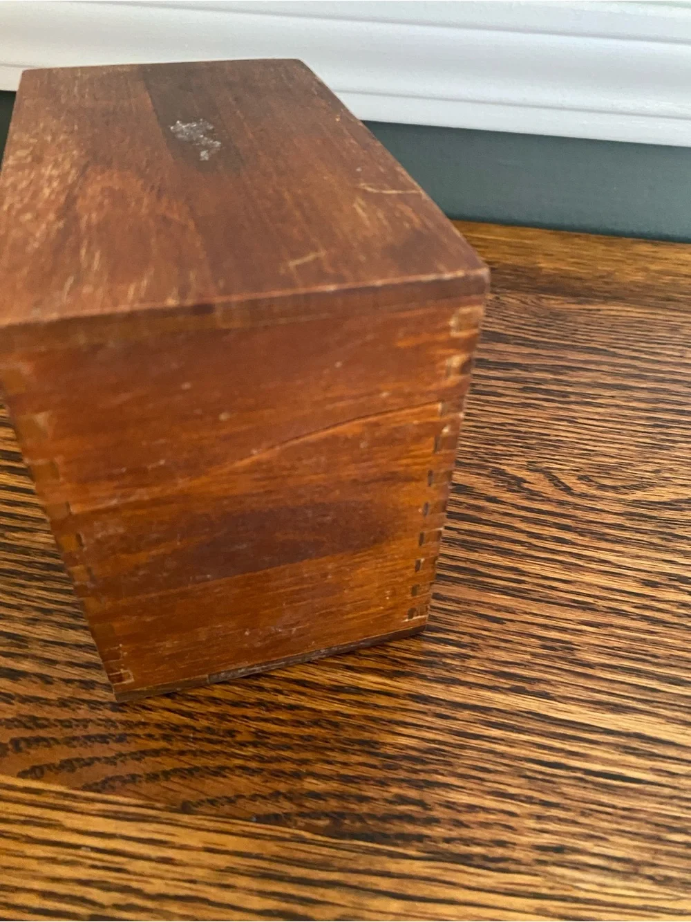 Vintage Globe Wernicke Wood Recipe Box, File Box, Card Box - Farmhouse Kitchen